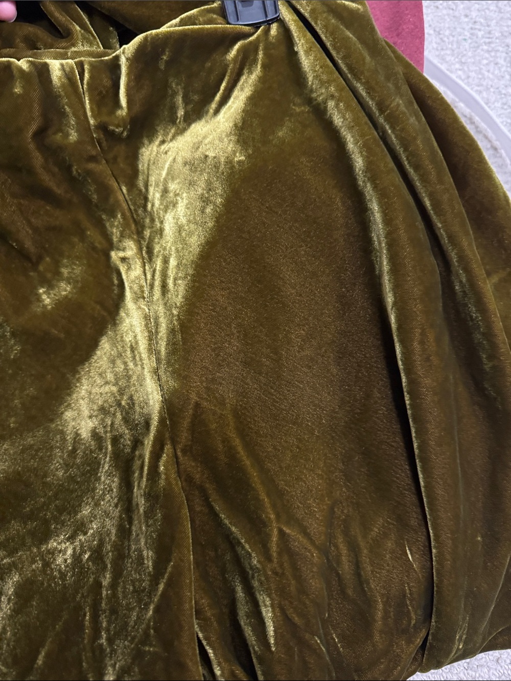 NWT Anthropologie: Tilda Velvet Pants in Moss Green - Picture 8 of 8